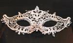 Silver lace masquerade mask